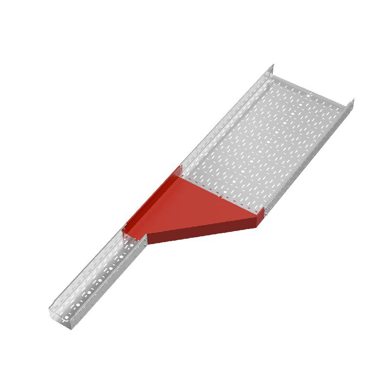 Переходник для лотка правый 100х150-600 сталь 1.0мм "ПЛЮС" PDplus100-150-600-R HD КМ PL1607