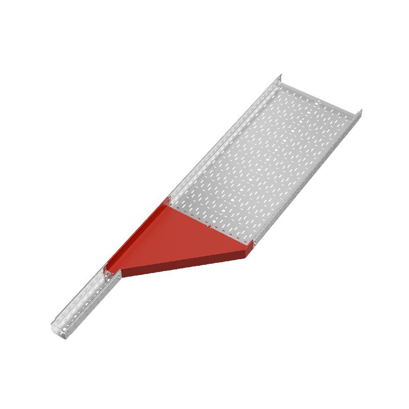 Переходник для лотка правый 80х100-600 сталь 1.0мм "ПЛЮС" PDplus80-100-600-R HD КМ PL1581