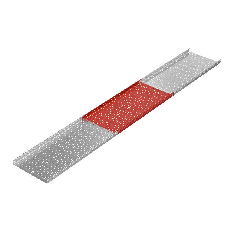Лоток листовой перфорированный 500х50 L3000 сталь 1.5мм "БЫСТРЫЙ МОНТАЖ ПЛЮС" LPplus50-500-1.5-3000 HD гор. оцинк. КМ PL1202