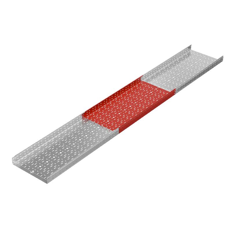 Лоток листовой перфорированный 500х80 L3000 сталь 1.2мм "БЫСТРЫЙ МОНТАЖ ПЛЮС" LPplus80-500-1.2-3000 HD гор. оцинк. КМ PL1224