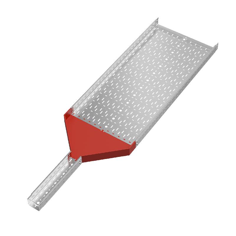 Переходник для лотка центральный 80х100-600 сталь 1.0мм "ПЛЮС" PDplus80-100-600-C КМ PL0790