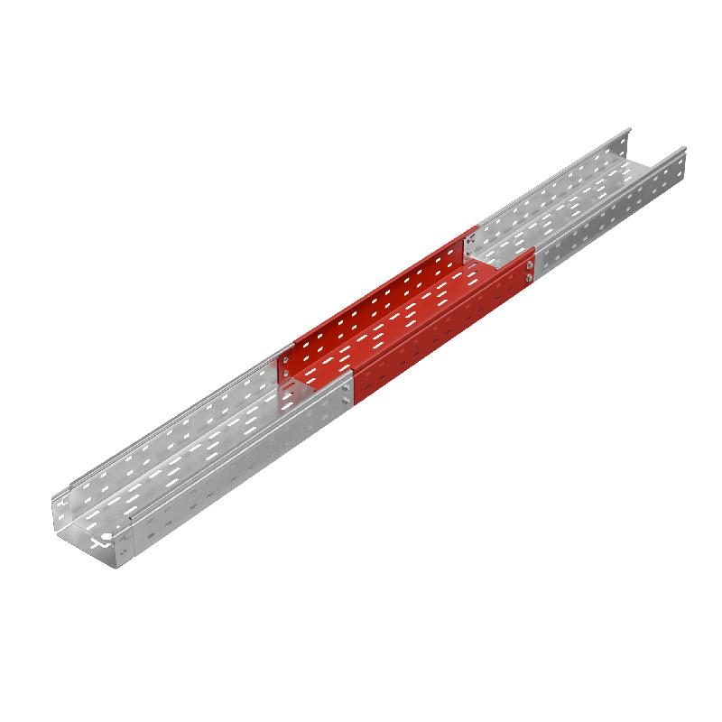 Лоток листовой перфорированный 150х80 L3000 сталь 1.2мм "БЫСТРЫЙ МОНТАЖ ПЛЮС" LPplus80-150-1.2-3000 оцинк. КМ PL0242