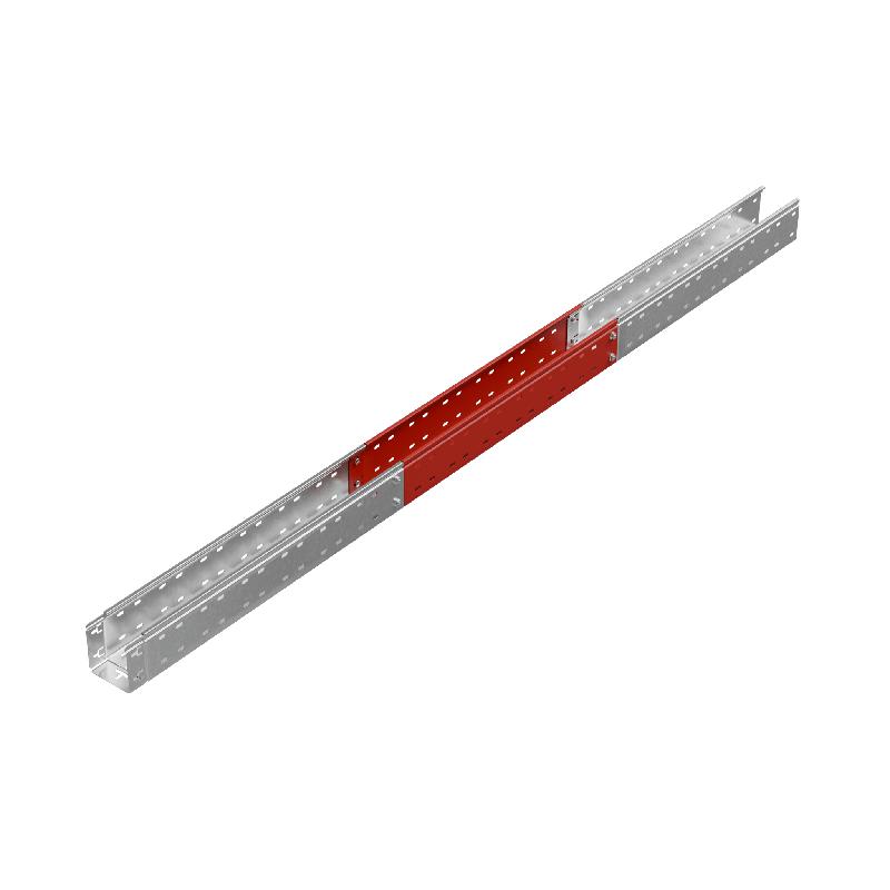 Лоток листовой перфорированный 100х100 L3000 сталь 0.8мм "БЫСТРЫЙ МОНТАЖ ПЛЮС" LPplus100-100-0.8-3000 оцинк. КМ PL0263