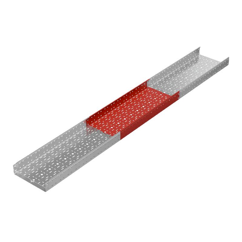 Лоток листовой перфорированный 400х100 L3000 сталь 1.2мм "БЫСТРЫЙ МОНТАЖ ПЛЮС" LPplus100-400-1.2-3000 оцинк. КМ PL0282