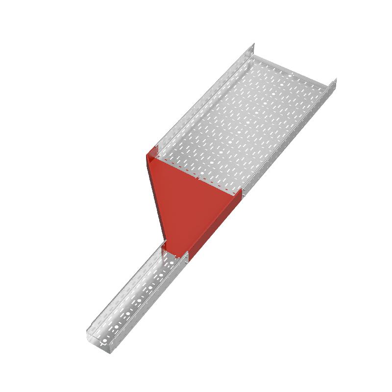Переходник для лотка левый 100х150-600 сталь 1.0мм "ПЛЮС" PDplus100-150-600-L КМ PL0748