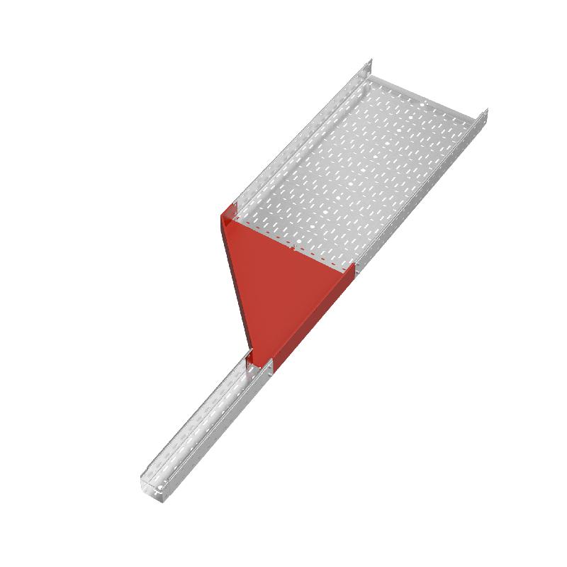 Переходник для лотка левый 100х100-600 сталь 1.0мм "ПЛЮС" PDplus100-100-600-L КМ PL0743