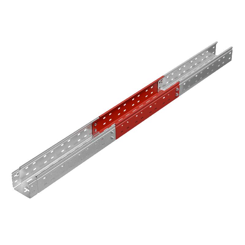 Лоток листовой перфорированный 100х80 L3000 сталь 1.5мм "БЫСТРЫЙ МОНТАЖ ПЛЮС" LPplus80-100-1.5-3000 оцинк. КМ PL0238