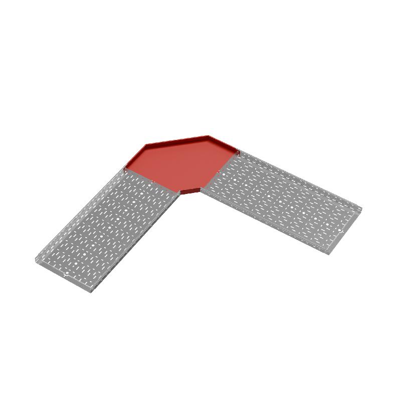 Угол для лотка горизонтальный 90град. 500х50 сталь 1.2мм "ПЛЮС" GLplus90-50-500 HD КМ PL1358