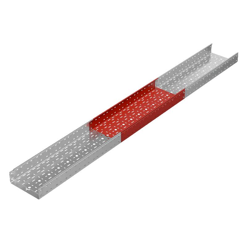 Лоток листовой перфорированный 300х100 L3000 сталь 1.2мм "БЫСТРЫЙ МОНТАЖ ПЛЮС" LPplus100-300-1.2-3000 оцинк. КМ PL0279