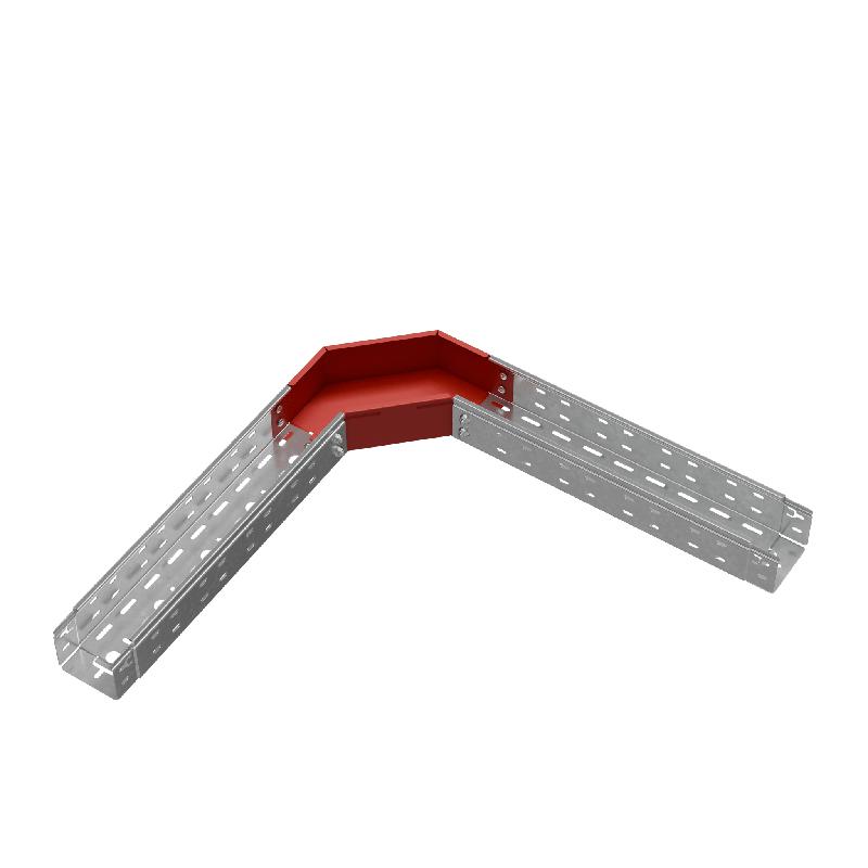 Угол для лотка горизонтальный 90град. 100х80 сталь 1.0мм "ПЛЮС" GLplus90-80-100 HD КМ PL1360