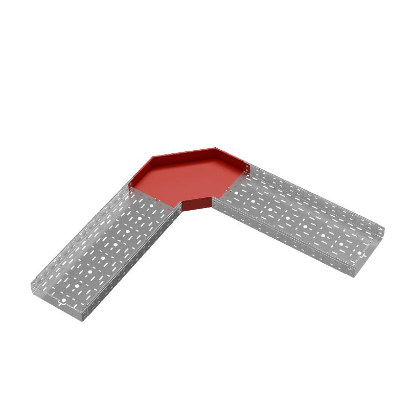 Угол для лотка горизонтальный 90град. 300х80 сталь 1.0мм "ПЛЮС" GLplus90-80-300 HD КМ PL1363