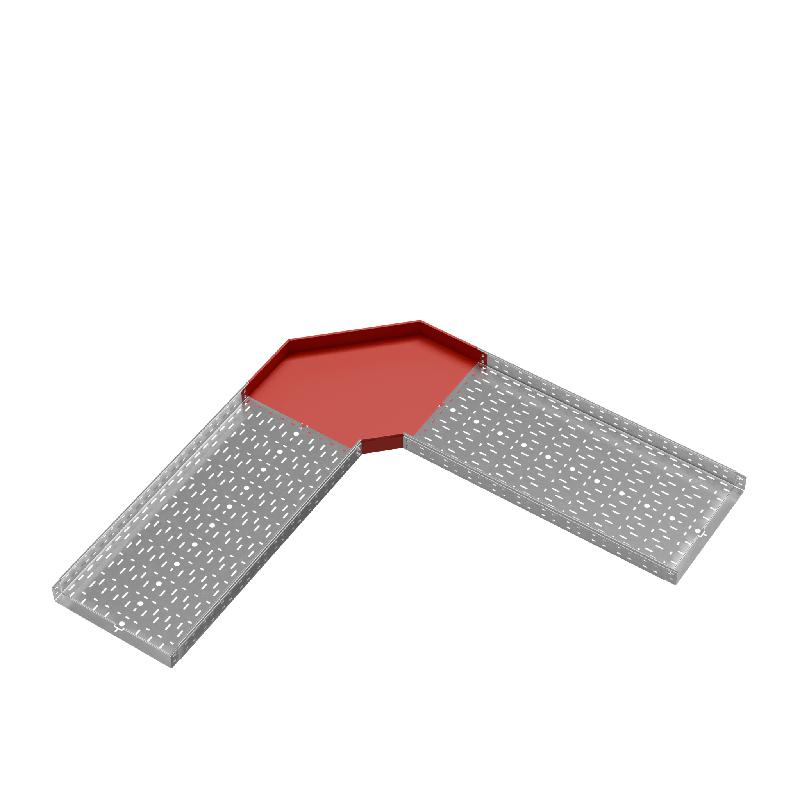 Угол для лотка горизонтальный 90град. 500х80 сталь 1.2мм "ПЛЮС" GLplus90-80-500 HD КМ PL1365