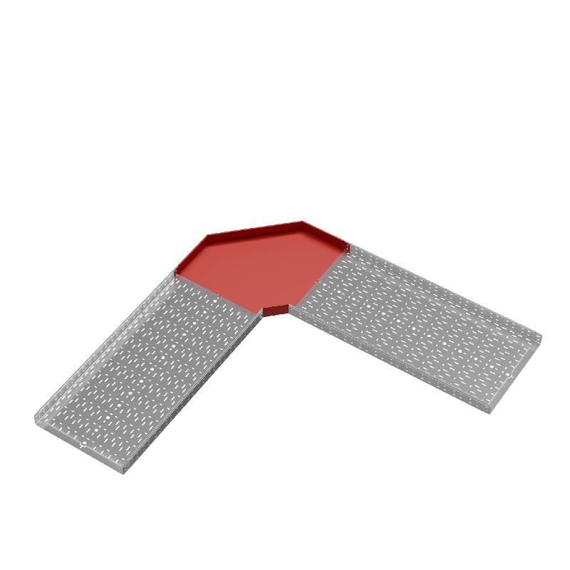 Угол для лотка горизонтальный 90град. 600х80 сталь 1.2мм "ПЛЮС" GLplus90-80-600 КМ PL0439