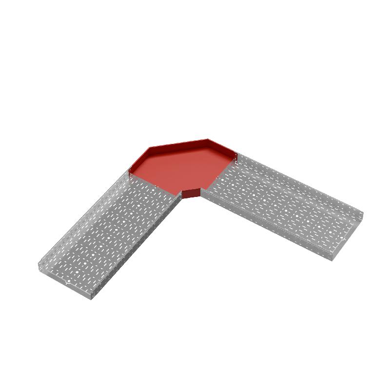 Угол для лотка горизонтальный 90град. 500х100 сталь 1.2мм "ПЛЮС" GLplus90-100-500 HD КМ PL1372