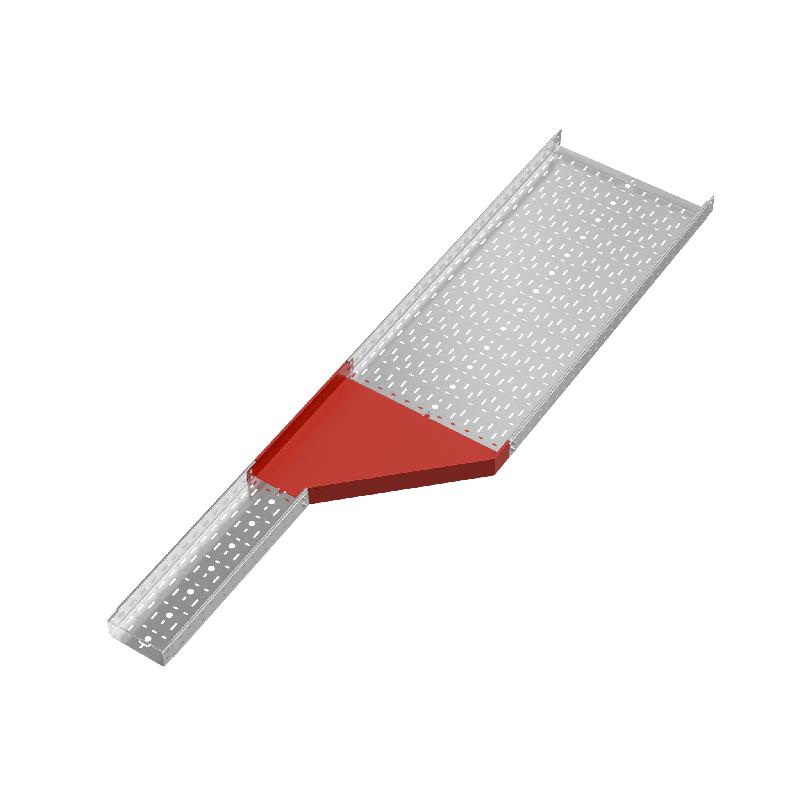 Переходник для лотка правый 80х200-600 сталь 1.0мм "ПЛЮС" PDplus80-200-600-R КМ PL0663