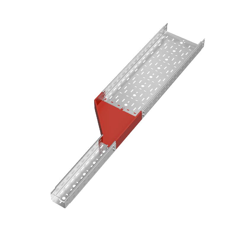 Переходник для лотка левый 80х100-300 сталь 1.0мм "ПЛЮС" PDplus80-100-300-L HD КМ PL1646