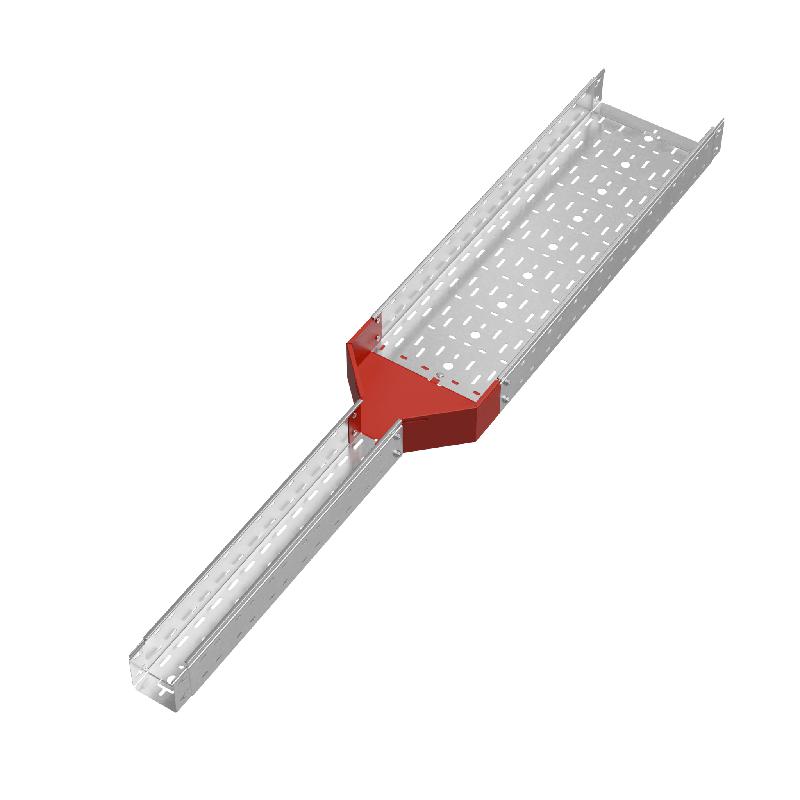 Переходник для лотка центральный 100х100-300 сталь 1.0мм "ПЛЮС" PDplus100-100-300-C КМ PL0808