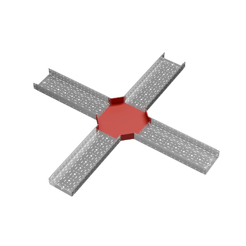 Ответвитель для лотка Х-образ. 300х100 сталь 1.0мм "ПЛЮС" XDplus100-300 КМ PL0619