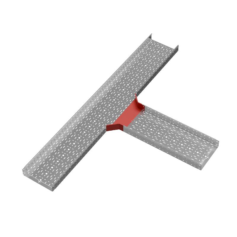 Ответвитель для лотка Т-образ. 400х100 сталь 1.0мм "ПЛЮС" TUplus100-400 HD КМ PL1525