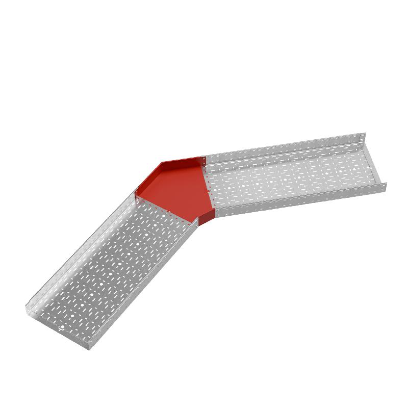 Угол для лотка горизонтальный 45град. 500х100 сталь 1.2мм "ПЛЮС" GLplus45-100-500 КМ PL0467