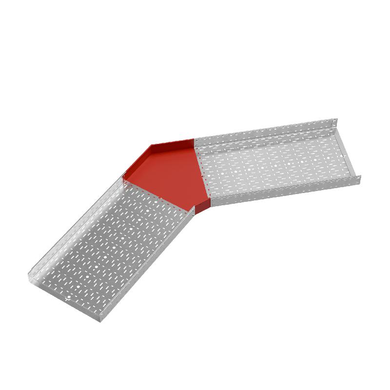 Угол для лотка горизонтальный 45град. 600х100 сталь 1.2мм "ПЛЮС" GLplus45-100-600 HD КМ PL1395