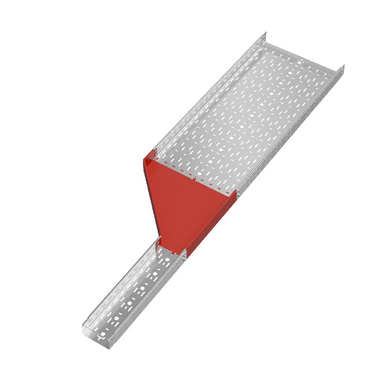 Переходник для лотка левый 80х150-500 сталь 1.0мм "ПЛЮС" PDplus80-150-500-L КМ PL0726