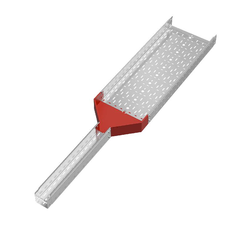 Переходник для лотка центральный 100х100-400 сталь 1.0мм "ПЛЮС" PDplus100-100-400-C КМ PL0809