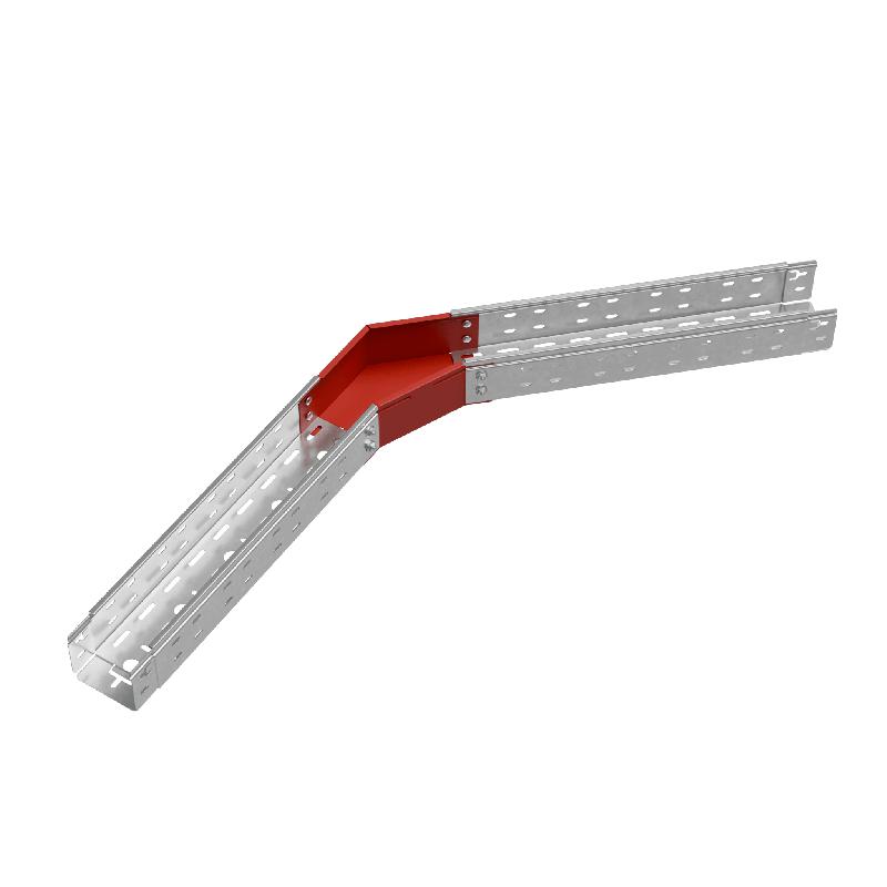 Угол для лотка горизонтальный 45град. 100х80 сталь 1.0мм "ПЛЮС" GLplus45-80-100 HD КМ PL1382