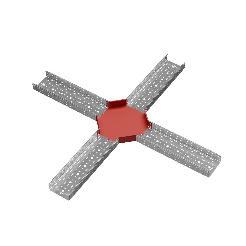 Ответвитель для лотка Х-образ. 200х80 сталь 1.0мм "ПЛЮС" XDplus80-200 HD КМ PL1538