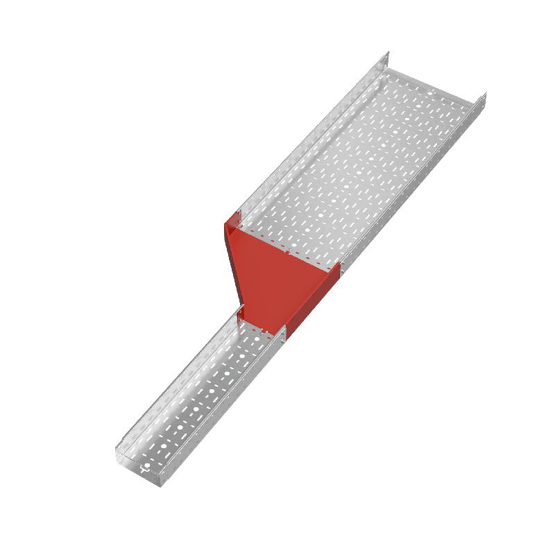 Переходник для лотка левый 100х200-500 сталь 1.0мм "ПЛЮС" PDplus100-200-500-L HD КМ PL1678