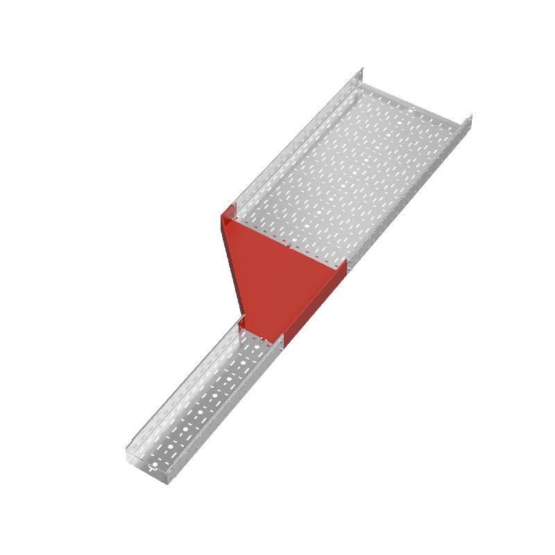 Переходник для лотка левый 100х200-600 сталь 1.0мм "ПЛЮС" PDplus100-200-600-L КМ PL0752