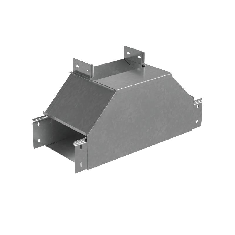 Отвод для лотка Т-образ. верт. вверх с разворотом трассы на 90град. 100х80 сталь 1.0мм "ПЛЮС" TDNplus90-80-100 КМ PL2396