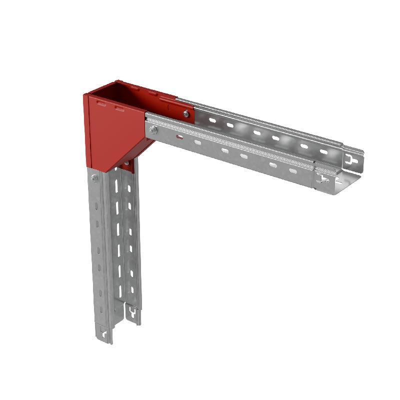 Угол для лотка верт. внеш. с разворотом трассы на 180град. 300х50 сталь 1.0мм "ПЛЮС" VLTDplus90-50-300 КМ PL3710