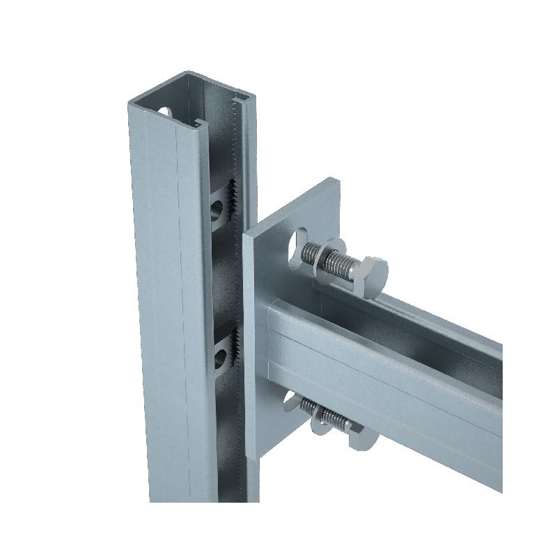 Консоль-Страт одиночная усилен. 41х41 KSSU41-100 HD осн.50 L100 2.5мм сталь гор. оцинк. КМ LO2612