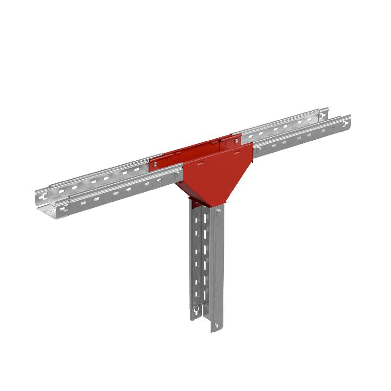 Отвод для лотка Т-образ. вертикал. вниз 100х50 "ПЛЮС" TDVplus50-100 INOX304 КМ PL6226