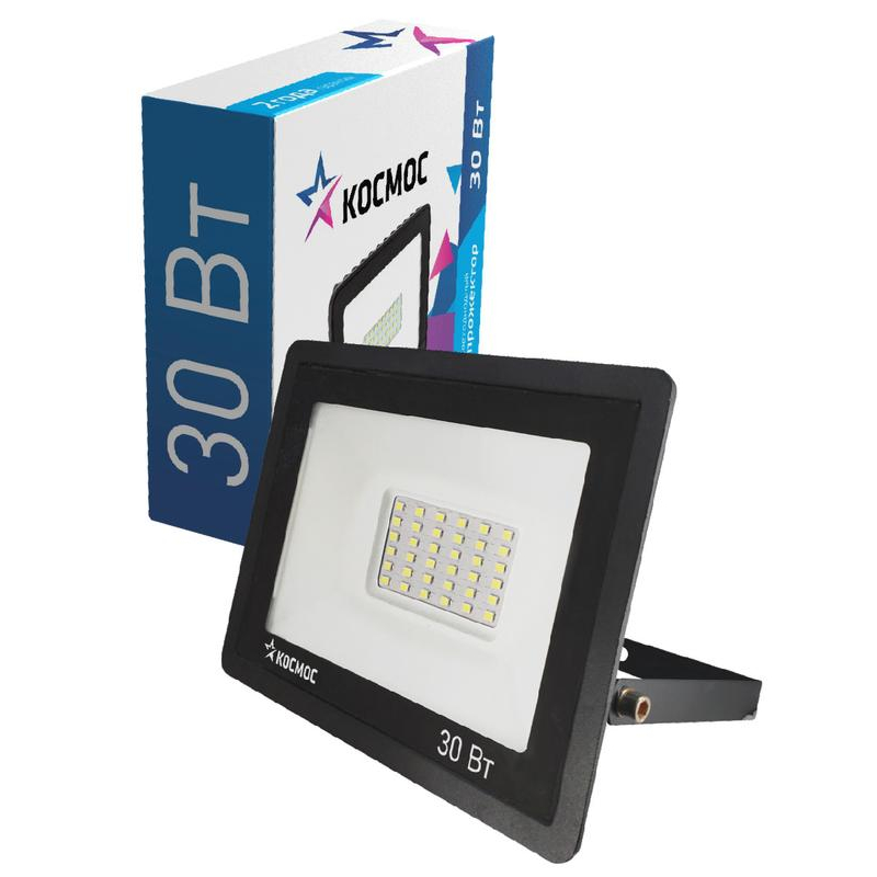 Прожектор светодиодный 30Вт 2400лм 6500К IP65 Космос K_PR5_LED_30
