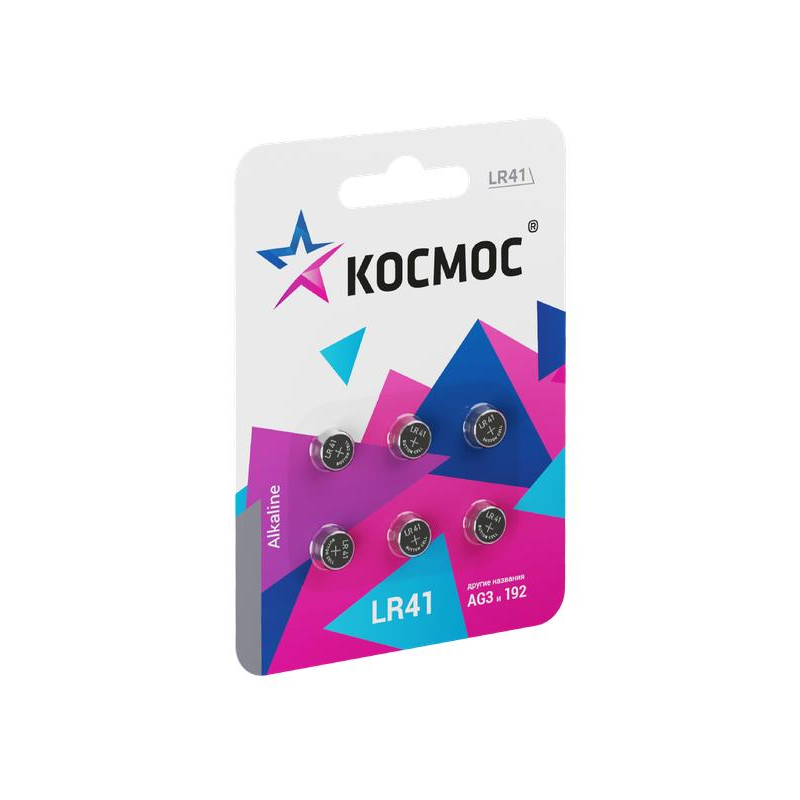 Батарейка элемент питания G3 (L736/LR41/192/392) 1.5V Alkaline 6BL