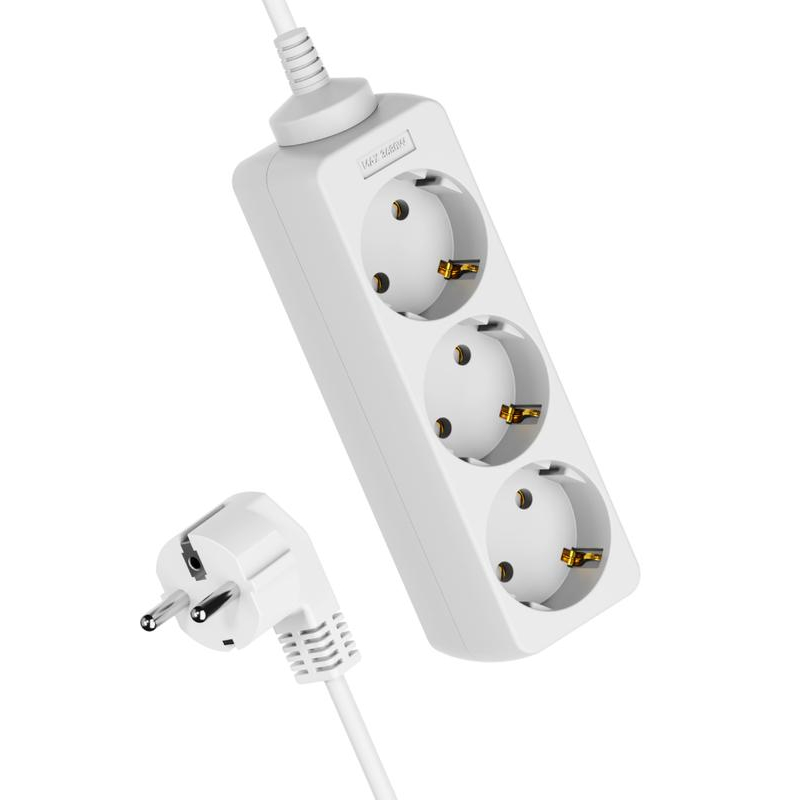 Удлинитель 3х3м с заземл. 16А IP20 ПВС 3х1 Космос YKsm3m-3g-Z(K)