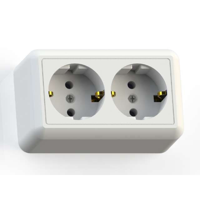 Розетка 2-м ОП Оптима РА16-374 16А IP20 с заземл. с монтаж. пластиной бел. Кунцево 8010 Розетка 2-м ОП Оптима РА16-374 16А IP20 с заземл. с монтаж. пластиной бел. Кунцево 8010