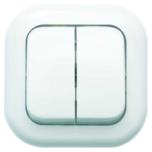 Выключатель 2-кл. 1п 2мод. СП Валентина 6А IP20 С56-034 бел. Кунцево 7647