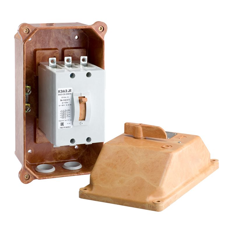 Выключатель автоматический 6.3А 12Iн ВА21-29-320010 У2 400В AC IP54 КЭАЗ 100487