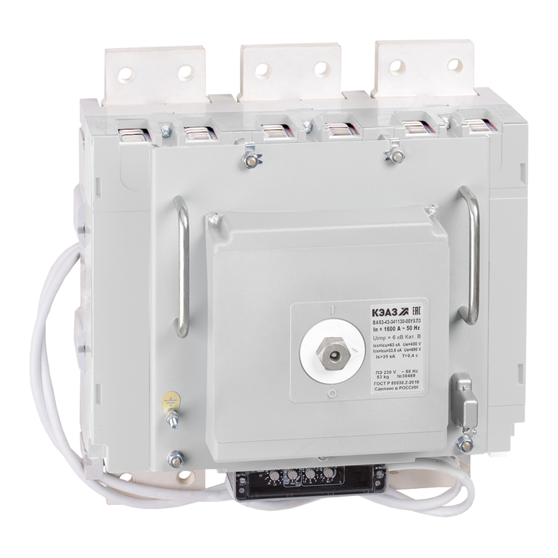 Выключатель автоматический 2000А ВА53-43-344730 УХЛ3 690В AC НР=230В AC/220В DC ПЭ230AC КЭАЗ 108271