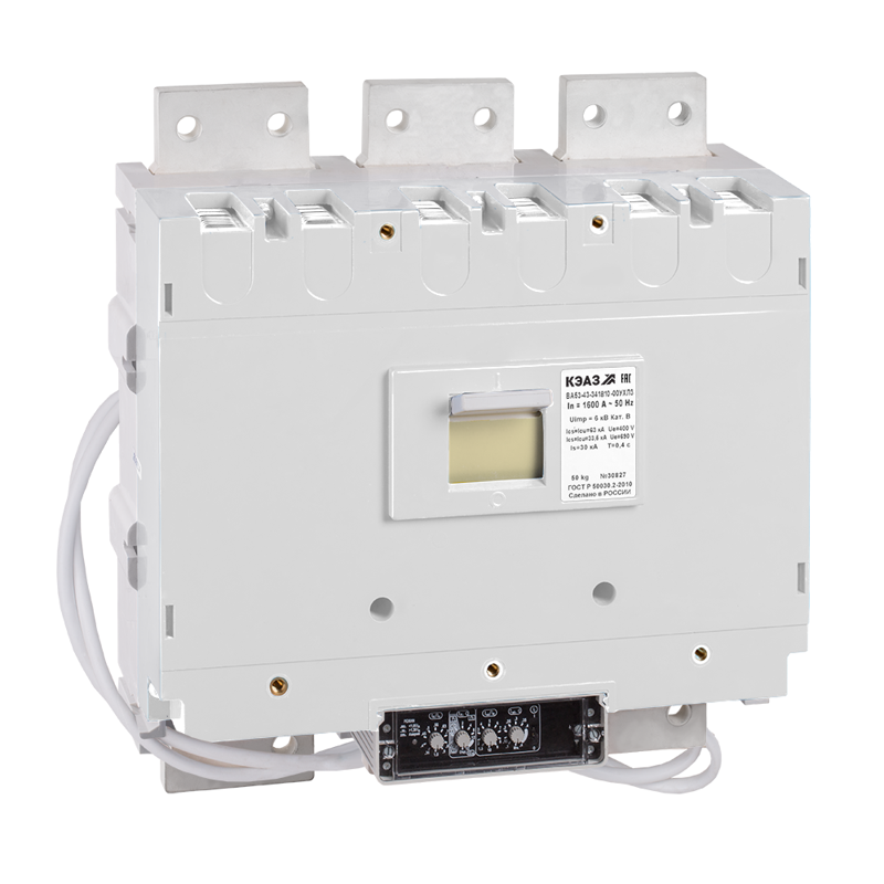 Выключатель автоматический 1600А ВА53-43-341810 УХЛ3 690В AC НР=230В AC/220В DC КЭАЗ 108282