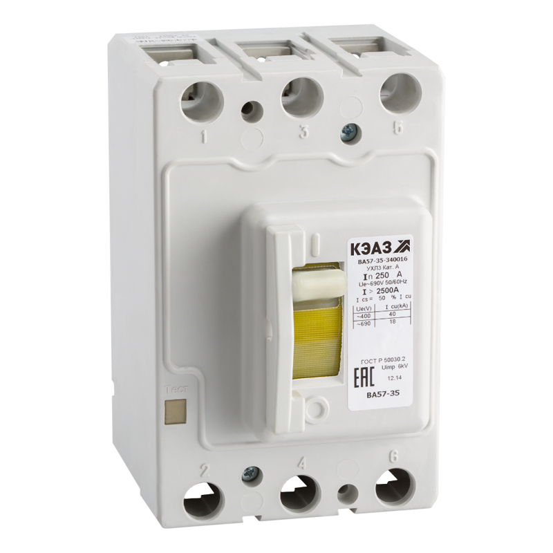 Выключатель автоматический 80А 1250Im ВА57-35-340016 УХЛ3 690В AC КЭАЗ 108660