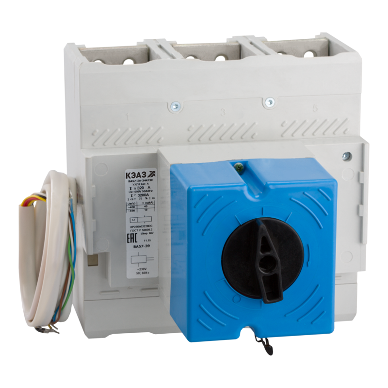 Выключатель автоматический 630А 3200Im ВА57-39-344730 УХЛ3 690В AC НР=400В AC ПЭ400AC КЭАЗ 110109