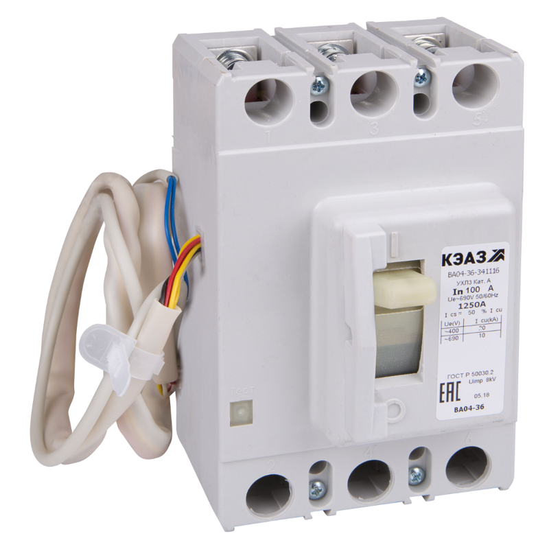 Выключатель автоматический 320А 3200Im ВА04-36-341816 УХЛ3 690В AC НР=220..240В AC/220В DC КЭАЗ 139773