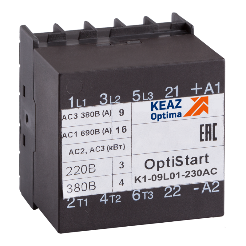 Миниконтактор OptiStart K1 09L01 230AC VS КЭАЗ 117104