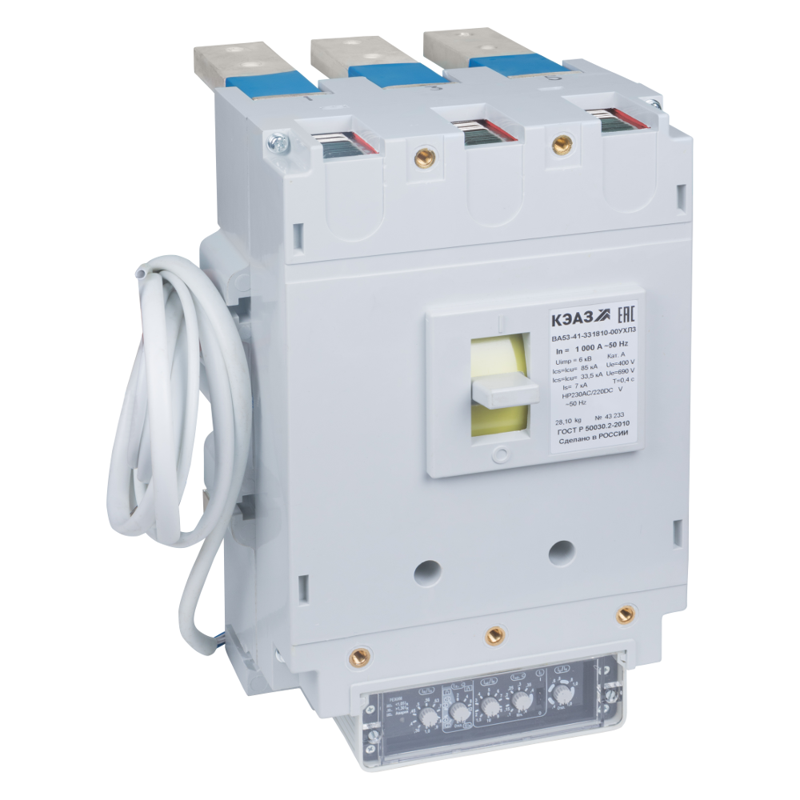 Выключатель автоматический 1000А ВА53-41-330010 УХЛ3 690В AC задн. присоед. КЭАЗ 220456