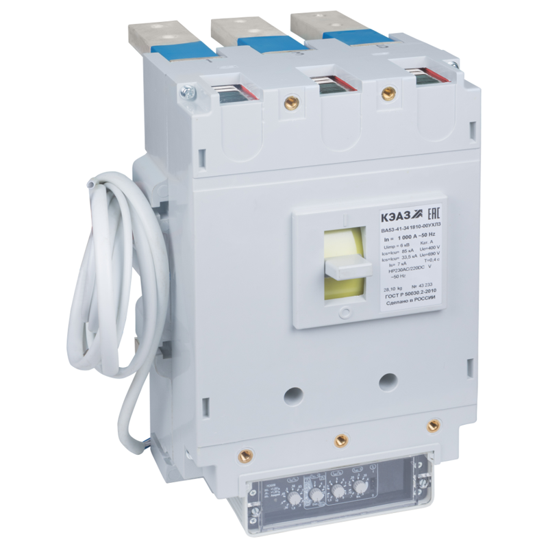 Выключатель автоматический 1000А ВА53-41-330010 УХЛ3 690В AC задн. присоед. КЭАЗ 220454