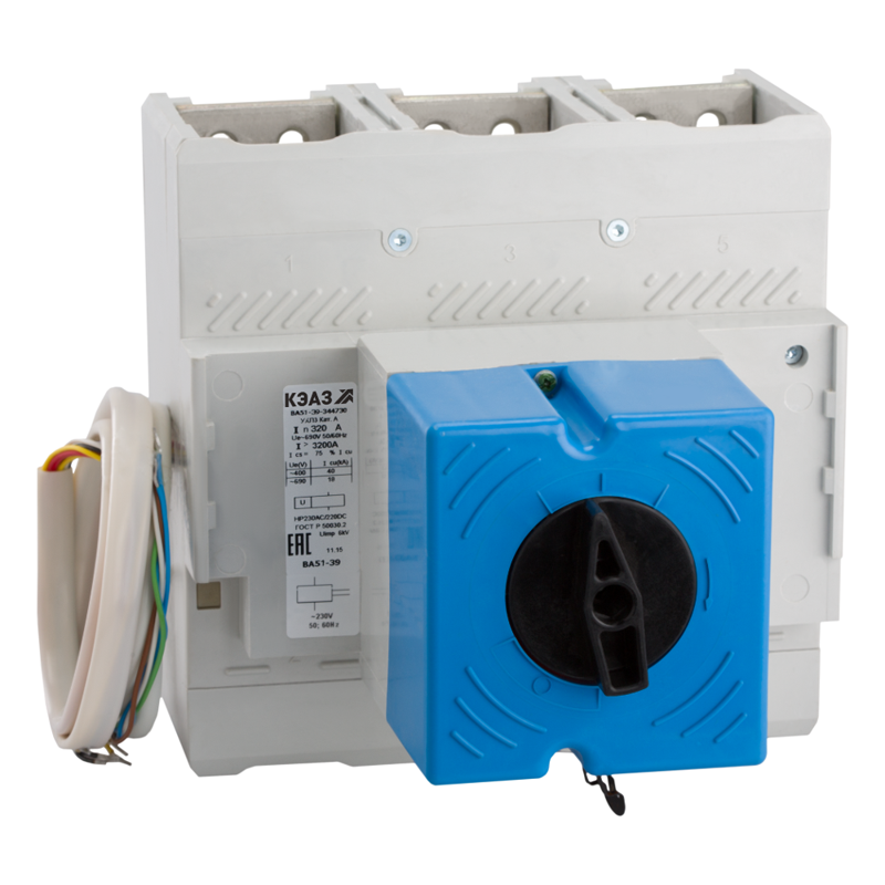 Выключатель автоматический 630А 5000Im ВА51-39-344730 УХЛ3 690В AC НР=400В AC ПЭ230AC КЭАЗ 221114